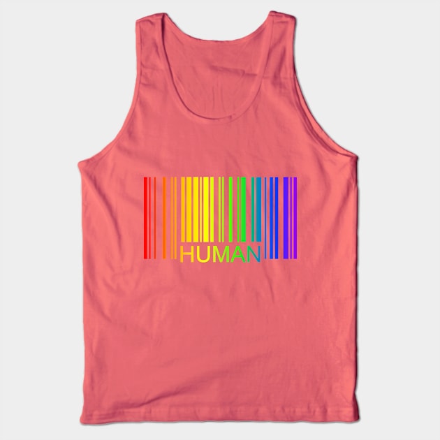 Human Pride Barcode Tank Top by SJAdventures